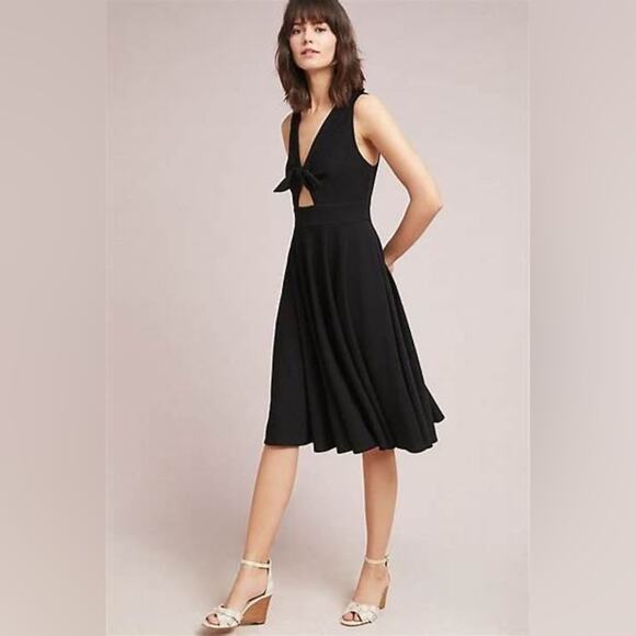 Hutch Dresses & Skirts - Anthropologie Hutch Black April Cutout Tie Front A-Line Sleeveless Dress Size M